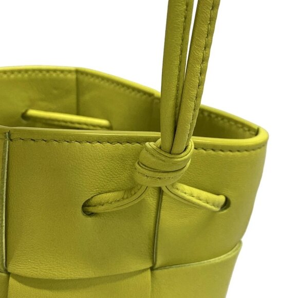 BOTTEGA VENETA Small Cassette Crossbody/Maxi Intrecciato - Yellow Leather - Picture 16 of 16